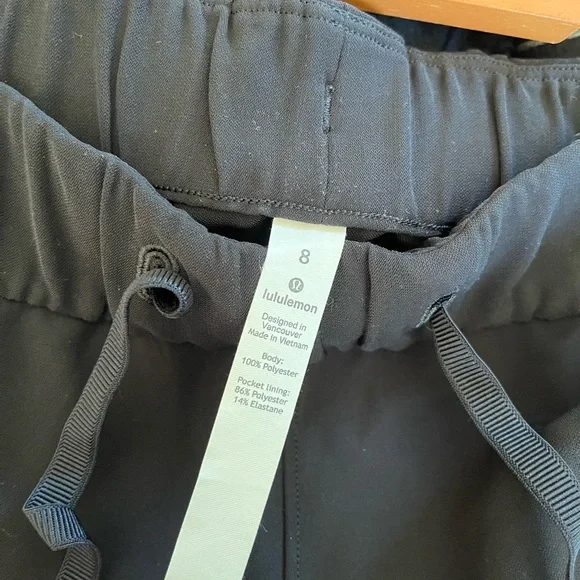 lululemon athletica Black Drawstring Wide-Leg Trousers - Picture 2 of 5